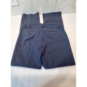 Express Editor Pants Women’s 10R Navy Gray Check Tailored Dress Trousers